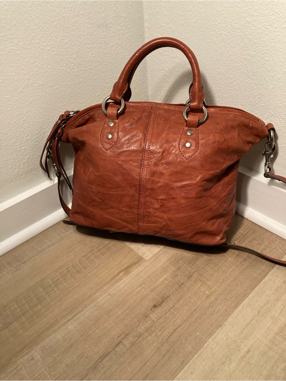 FRYE Veronica Cognac Satchel - Picture 3 of 8
